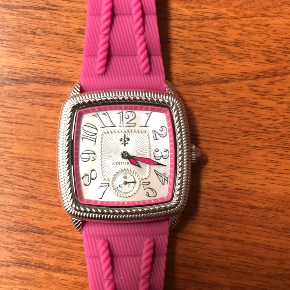 Judith Ripka silicone and stainless steel Watch